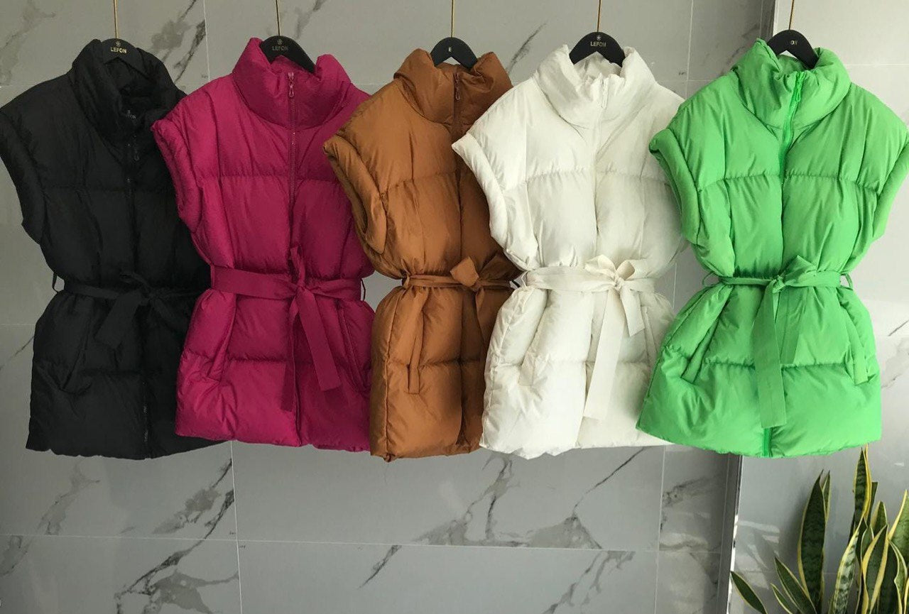The Belt Puffer Vest