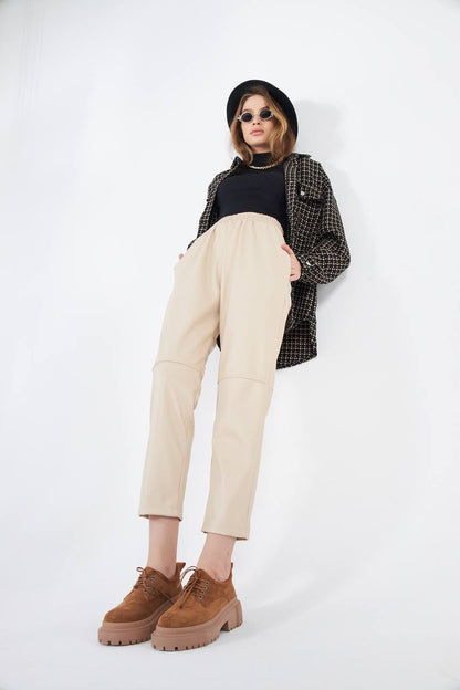 Karen Faux leather trousers
