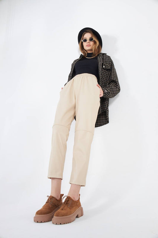 Karen Faux leather trousers