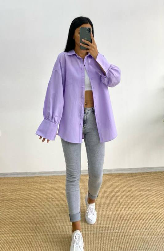 Lilac cotton shirt